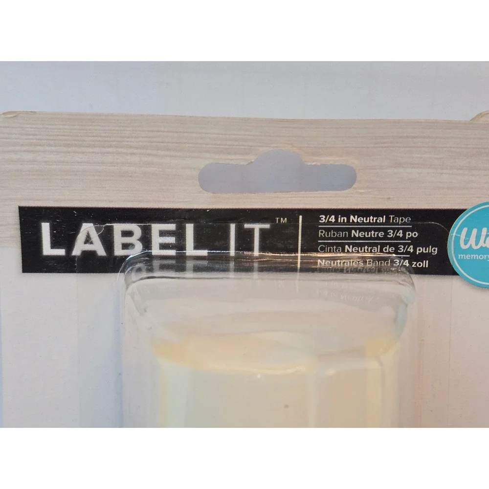 We R Memory Keepers Label It 3/4in Neutral Tape Refills 3pk Cream Tan Black NEW